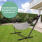 Vita5 Hangmat met Standaard – 2 Persoons – Verstelbare Lengte – Incl. Draagtas – Draaggewicht 205 kg – Grijs