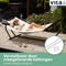 Vita5 Hangmat met Standaard en Spreidstok – 2 Persoons – incl. Bekerhouder - Afneembaar kussen – uv-bestendig – Beige