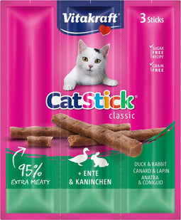 Vitakraft Catstick Mini - Kattensnack - Eend & Konijn - 3 sticks