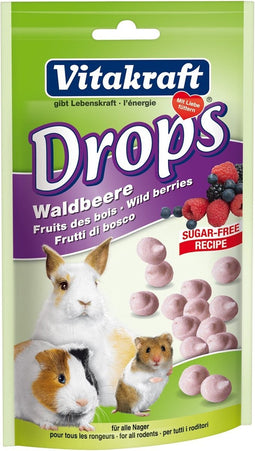Vitakraft Dwergkonijndrops - Bosvruchten - Konijnensnoepjes - 75 g