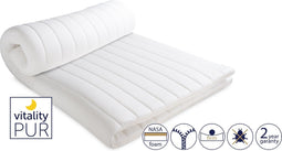 Vitality Pur - Traagschuim Topper 5cm - Tweepersoons Topdekmatras - 140x200 - incl. Gratis Hoofdkussen