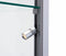 Vitrinekast 200x50x50cm haaks aluminium profiel met plafondverlichting