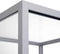 Vitrinekast 200x80x40cm haaks aluminium profiel met plafondverlichting