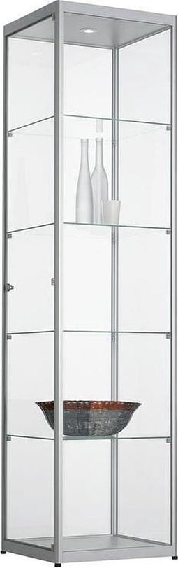 Vitrinekast 4 legborden 200x50x50 Zwart