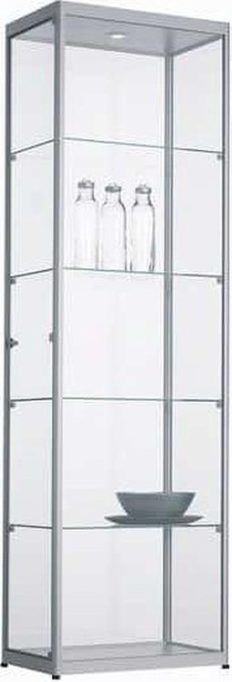 Vitrinekast 4 legborden 200x60x40 Aluminium
