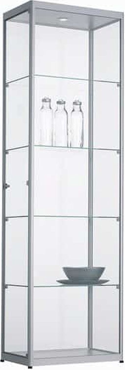 Vitrinekast 4 legborden 200x60x40 Zwart