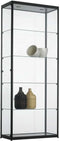 Vitrinekast 4 legborden 200x80x40 Zwart