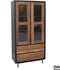 Vitrinekast Anayah gerecycled hout 90 cm - zwart