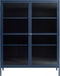 Vitrinekast Blauw - Metaal - 40x110,9x140cm - Soft Closing - Vitrinekast Bronco - Giga Living