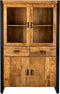 Vitrinekast Britt Mango metaal 115cm breed - Naturel