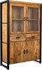 Vitrinekast Britt Mango metaal 115cm breed - Naturel