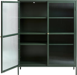 Vitrinekast Groen - Metaal - 40x110,9x140cm - Soft Closing - Vitrinekast Bronco - Giga Living