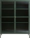 Vitrinekast Groen - Metaal - 40x110,9x140cm - Soft Closing - Vitrinekast Bronco - Giga Living