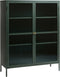 Vitrinekast Groen - Metaal - 40x110,9x140cm - Soft Closing - Vitrinekast Bronco - Giga Living