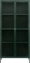 Vitrinekast Groen - Metaal - 90x40x190cm - Vitrinekast Bronco - Giga Living