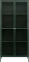Vitrinekast Groen - Metaal - 90x40x190cm - Vitrinekast Bronco - Giga Living