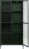 Vitrinekast Groen - Metaal - 90x40x190cm - Vitrinekast Bronco - Giga Living