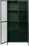 Vitrinekast Groen - Metaal - 90x40x190cm - Vitrinekast Bronco - Giga Living