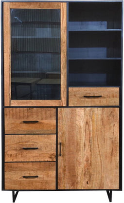 Vitrinekast Kate Mangohout | 200 cm
