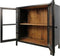 Vitrinekast Kingston - 90x40x90 - naturel/zwart - acacia/ijzer/glas