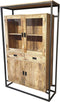 Vitrinekast Len mangohout 125 cm