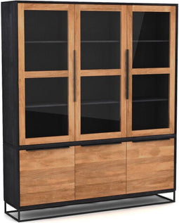 Vitrinekast Lyon Blanc Mangohout | 175 cm breed