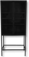 Vitrinekast Manhattan 2 deurs - 80x180 - metaal/glas