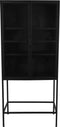 Vitrinekast Manhattan 2 deurs - 80x180 - metaal/glas