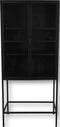 Vitrinekast Manhattan 2 deurs - 80x180 - metaal/glas