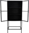 Vitrinekast Manhattan 2 deurs - 80x180 - metaal/glas