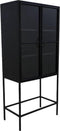 Vitrinekast Manhattan 2 deurs - 80x180 - metaal/glas