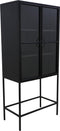 Vitrinekast Manhattan 2 deurs - 80x180 - metaal/glas