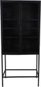 Vitrinekast Manhattan 2 deurs - 80x180 - metaal/glas