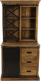Vitrinekast Melbourne - 95x45x195 - Naturel - Rustiek mangohout/ijzer