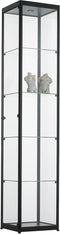 Vitrinekast met 4 legborden 200x40x40 Zwart