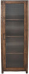 Vitrinekast met glas - Naturel - Links - Mangohout/Glas - 60*40*180 -