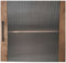 Vitrinekast met glas - Naturel - Links - Mangohout/Glas - 60*40*180 -