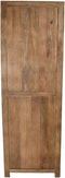 Vitrinekast met glas - Naturel - Links - Mangohout/Glas - 60*40*180 -