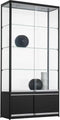 Vitrinekast met onderkast 3 legborden 200x100x40cm Zwart