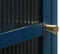 Vitrinekast Metaal Blauw - 58cm - 1-Deurs - Soft Closing - Kast Bronco - Giga Living