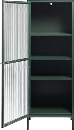 Vitrinekast Metaal Groen - 4 Planken - 58cm - Kast Bronco - Giga Living