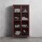 Vitrinekast Metaal Rood - 90x190cm - 4 Planken - Kast Bronco - Giga Living