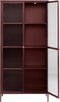 Vitrinekast Metaal Rood - 90x190cm - 4 Planken - Kast Bronco - Giga Living