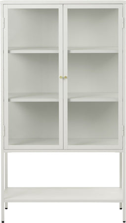 Vitrinekast Metaal Wit - 3 Planken - Gewicht 44kg - 131,8x40x88cm