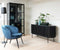 Vitrinekast Metaal Zwart - 2-Deurs - 4 Planken - 90x190cm - Kast Carmel - Giga Living