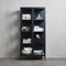 Vitrinekast Metaal Zwart - 2-Deurs - 4 Planken - 90x190cm - Kast Carmel - Giga Living