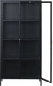 Vitrinekast Metaal Zwart - 2-Deurs - 4 Planken - 90x190cm - Kast Carmel - Giga Living