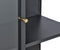 Vitrinekast Metaal Zwart - 3 Planken - Gewicht 44kg - 131,8x40x88cm