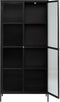 Vitrinekast Metaal Zwart - 4 Planken - 2-Deurs - Soft Closing - Kast Bronco - Giga Living