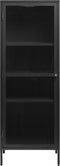 Vitrinekast Metaal Zwart - 4 Planken - Soft Closing - Kast Bronco - Giga Living